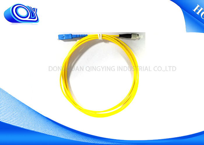 Yellow Single Mode Fiber Optic Patch Cable G652D 3.0 mm 2.0mm 0.9mm