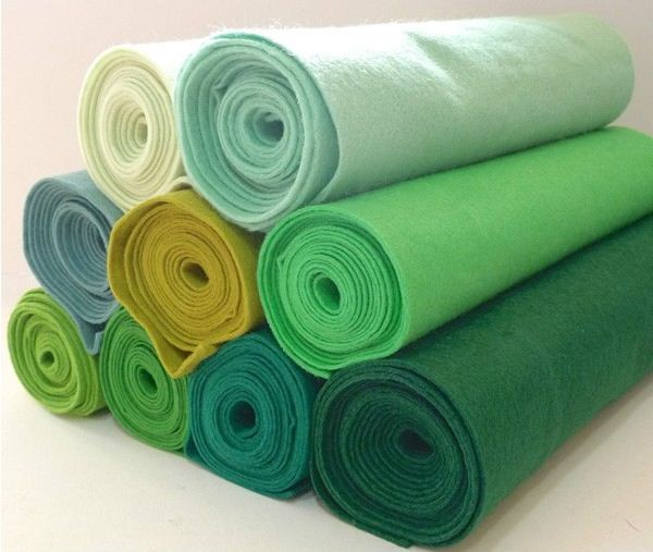 various color wool pressed nonwoven felt,customized thickness felt wool fabric