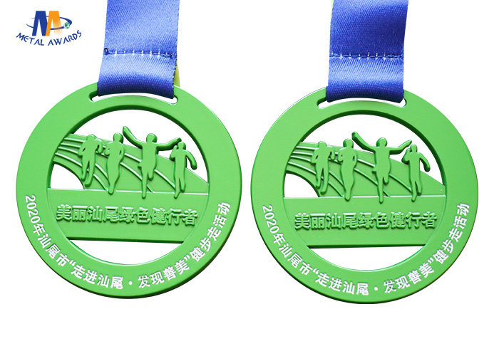 Spay Green Zinc Alloy 65*4MM Walking Stock Medals