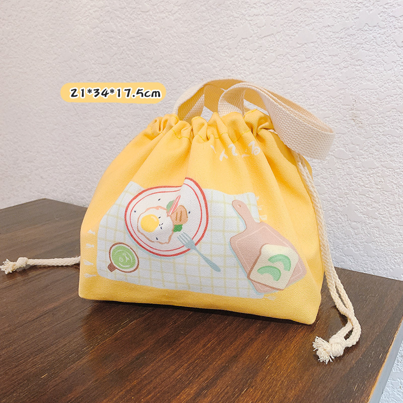 600D oxford Drawstring Lunch Bag Portable Children Bentgo Insulated Lunch Bag