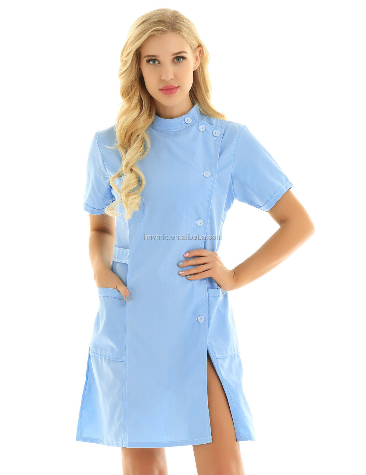 White Medical Hospital Staff Uniforms Custom Sizes Anti Pilling
