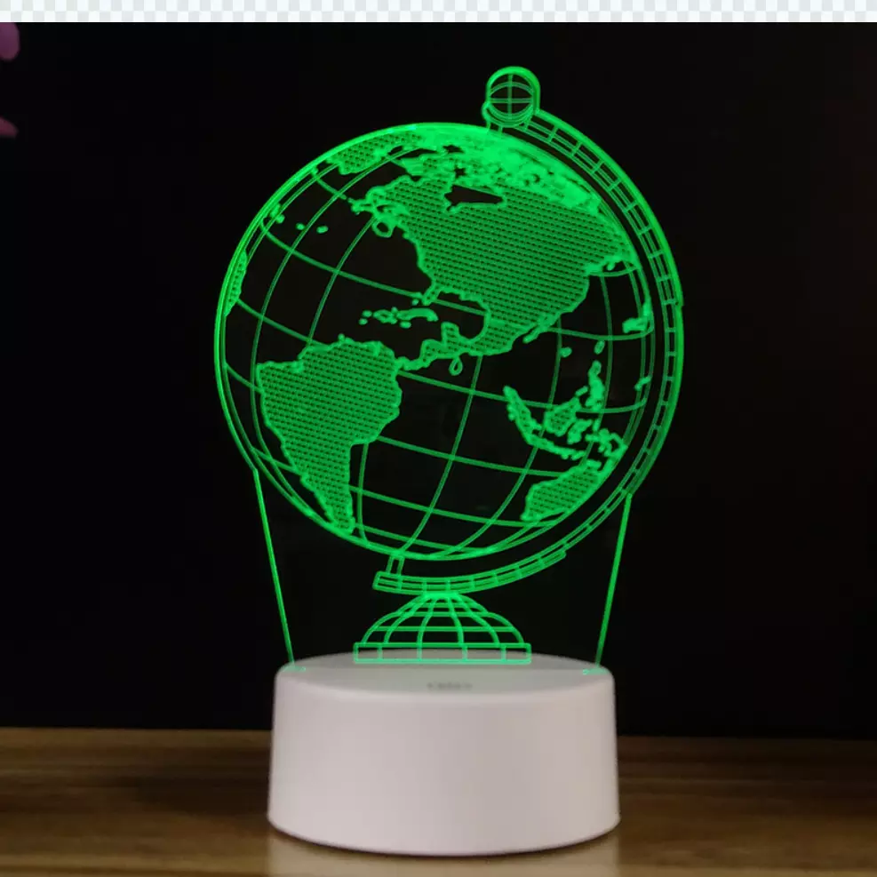 Yoga Cyan 3D Led Illusion Lamp Night Light Christmas Changeable Rohs