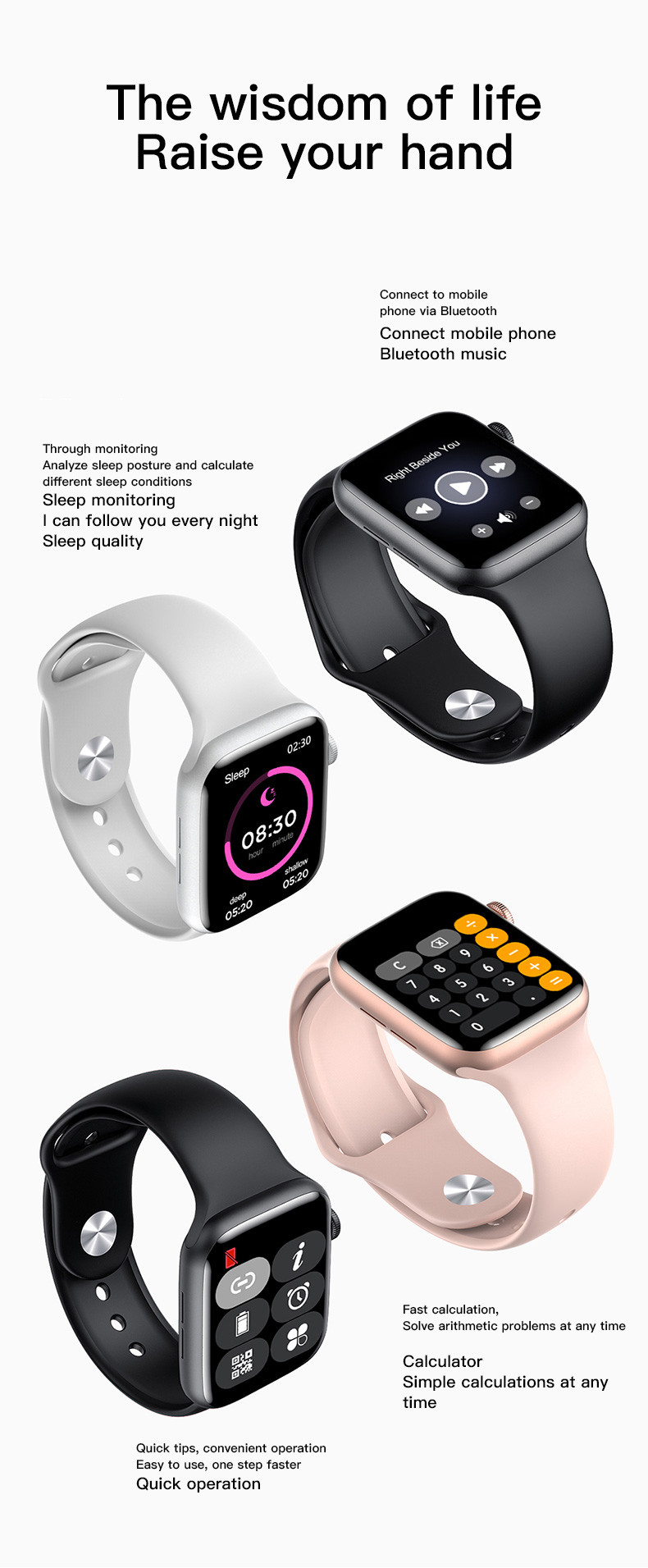 1.75 Inch Mtk Chipset Wallpaper Smartwatch IWO W26+ Pro ECG