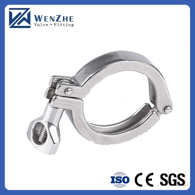 CE Certified Sanitary Stainless Steel Pipe Clamps with Max Pressure of 10bar 145PSI