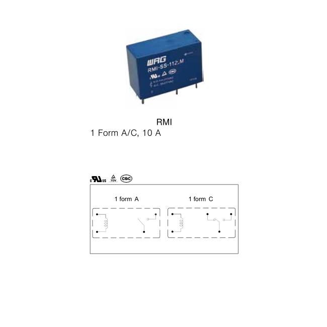 10 Amp 12V SPST Relay 0.54W PCB Mount Dielectric Withstand 5KV For Electric Cooker