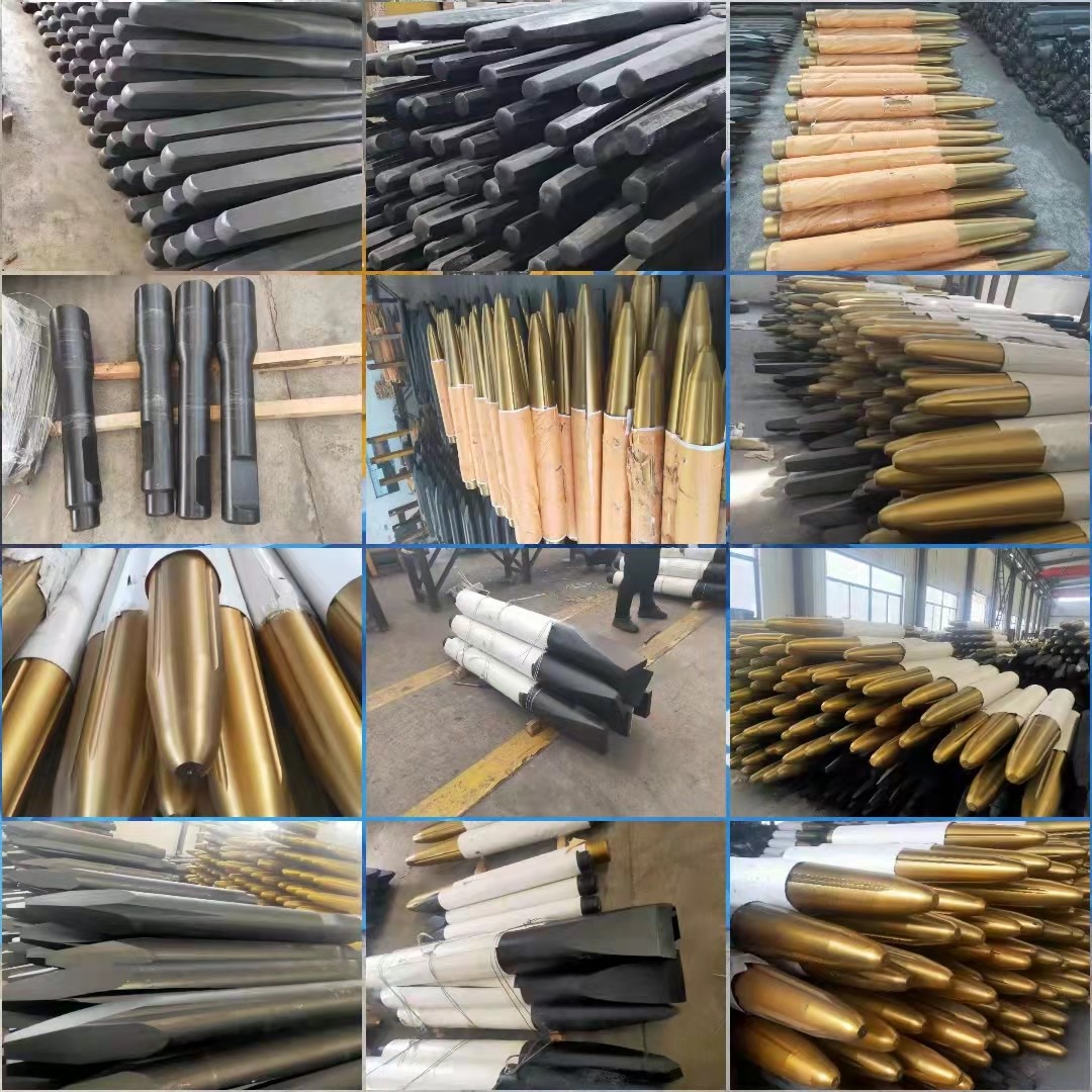 Concrete Hydraulic Breaker Chisel Tools Pointed 30T Vehicle Weight 150MM Rod