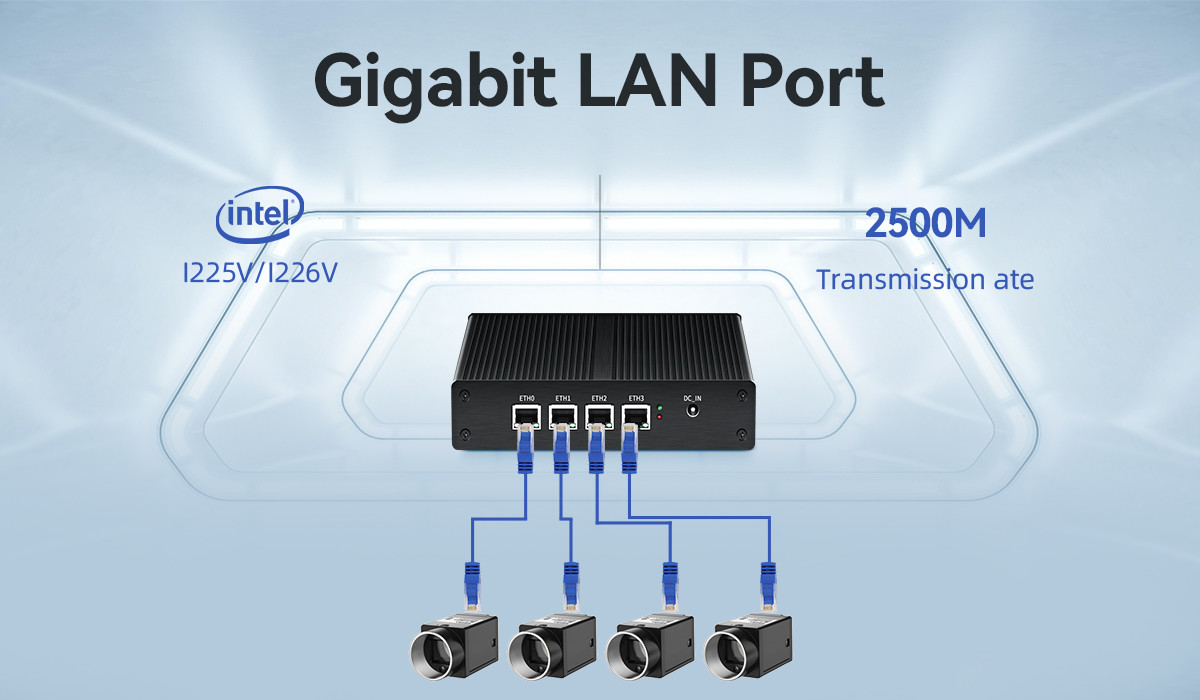 Intel Alder Lake N N100 Mini Firewall PC Four 2.5G Ethernet Mini Network Server