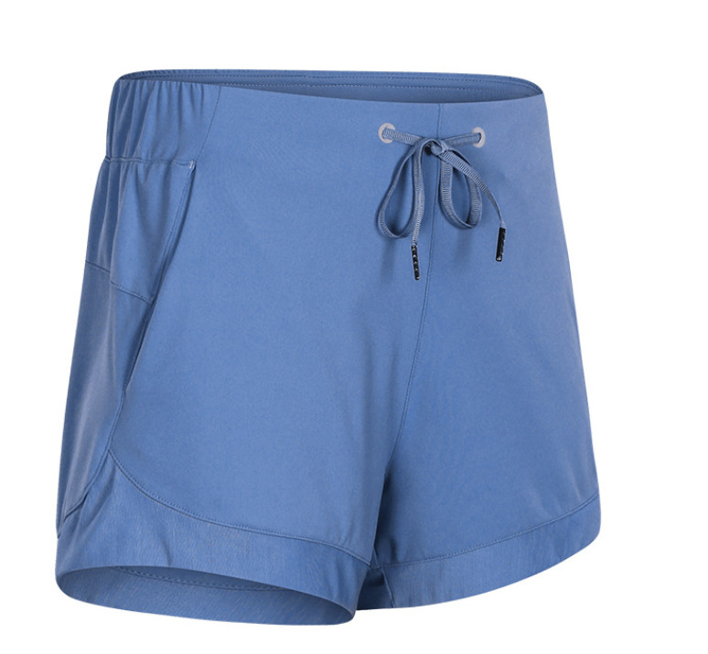 Womens Fitness Running Shorts High Waist Sports Workout Shorts With Pockets