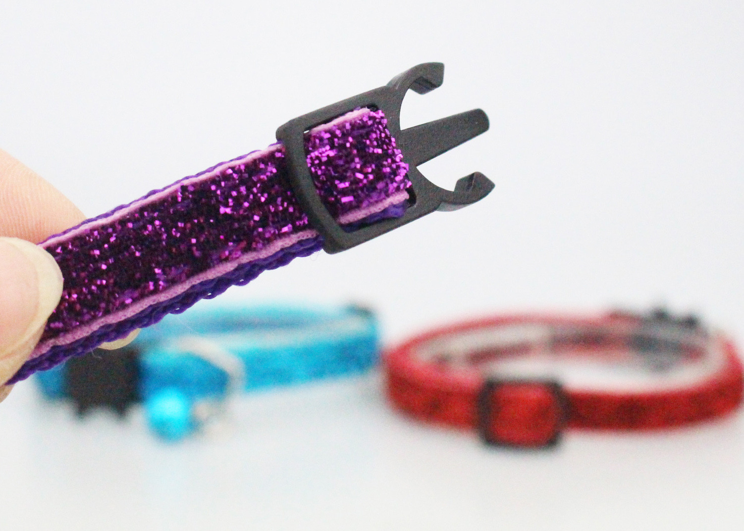 Adjustable Buckle Soft Velvet Nylon Cat Collar For Small Puppy Pet Dog
