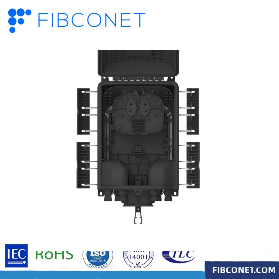 FTTH 8Cores Waterproof SC APC Adapter Splice Box Terminal Distribution Box in 300*270*95mm Size