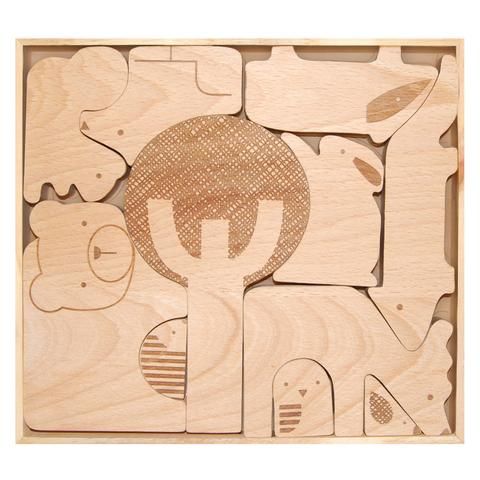 DIY Educational Wooden Educational Puzzle 2- 4 Years Wooden Animal Puzzle