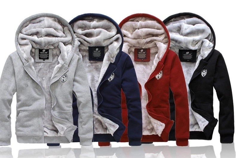 Thick Fur Oversized Gym Hoodie Fleece Sportswear Winter Outwear Warm Casual