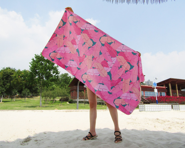 Chamois Microfiber Full Printed Beach Towel Custom Embroidered