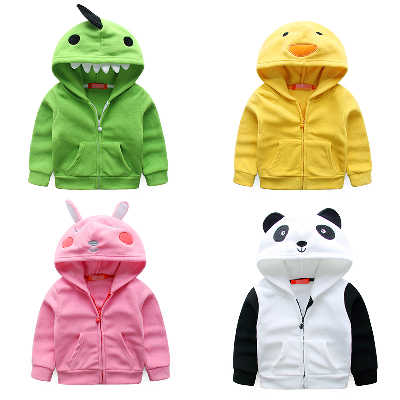 Embroidered Baby Animal Hoodie / Kids Animal Hoodie With Ears Anti Shrink