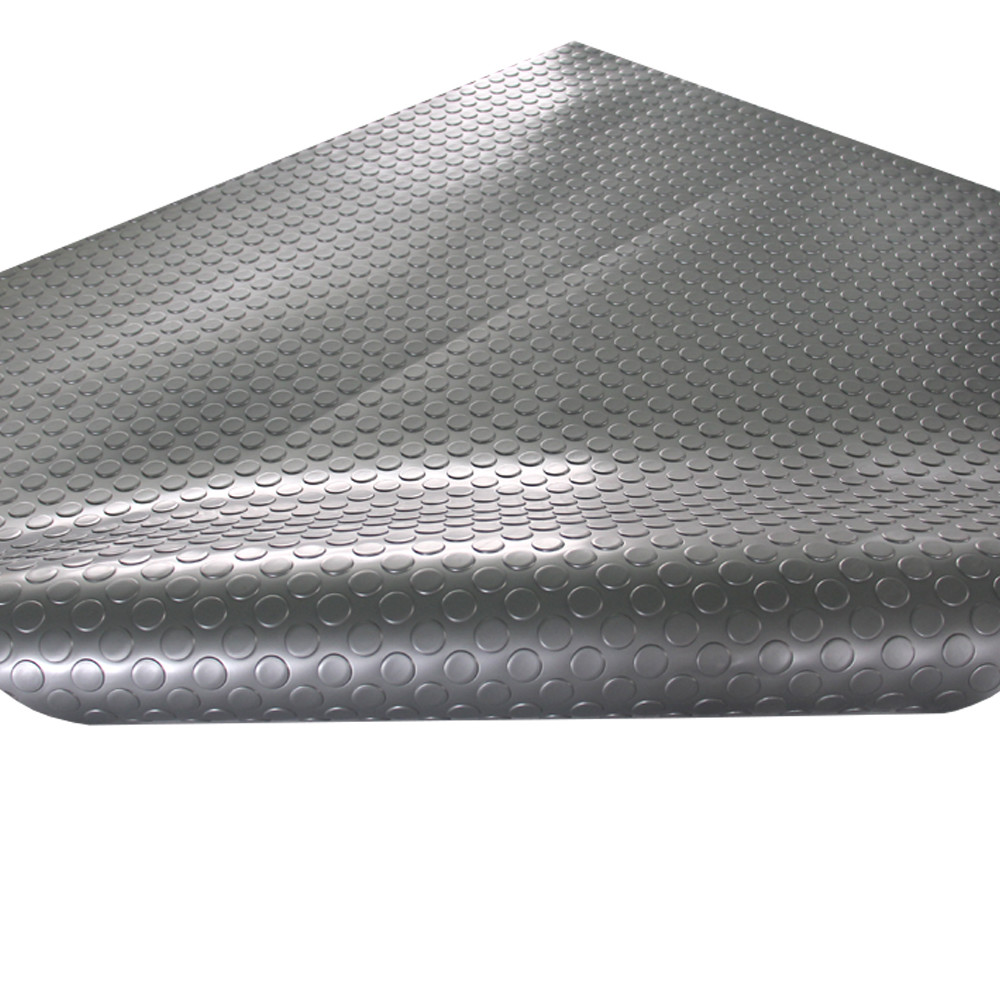 Black Wearable Coin Grip Anti Slip Pvc Flooring Garage Floor Mat For Warehouse