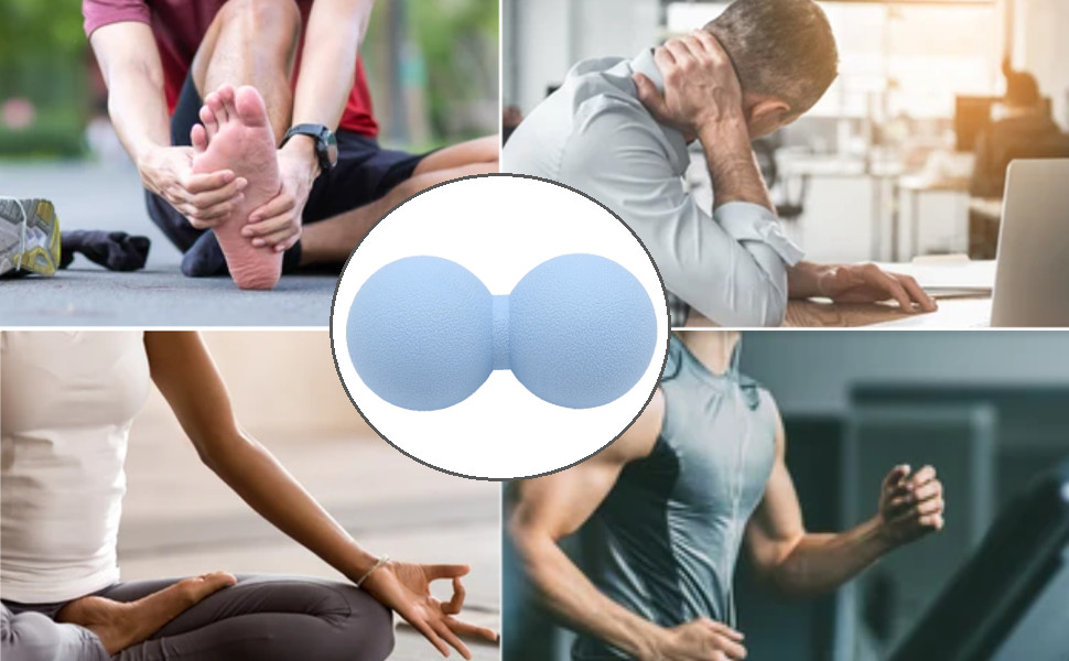 Yoga Peanut Lacrosse Massage Ball Fascia Release Double Lacrosse Massage Ball