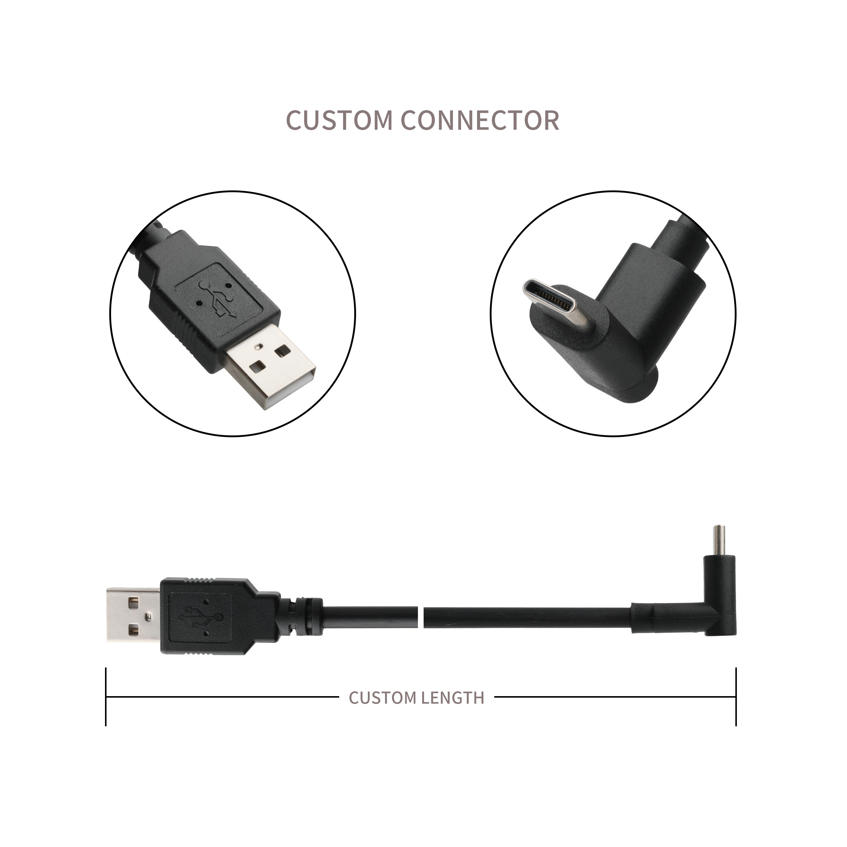 UL2725 TYPE C To USB 4.0A/M Fast Charging Cable For Charging Devices And Transferring Data