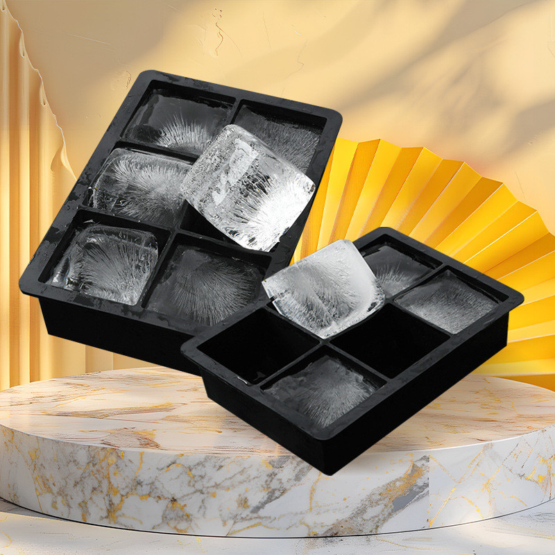 Silicone Ice Cube Trays 3 Pack - Large Size Silicone Ice Cube Molds With Leak Proof Removable Lid Square Ice Cube Tray And BPA Free For Cocktail