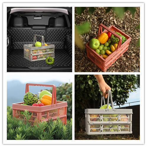Handle Plastic Basket Organizer