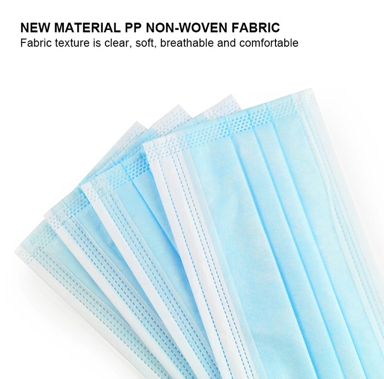 Hypoallergenic 25GSM Non Woven 3 Ply Disposable Mask