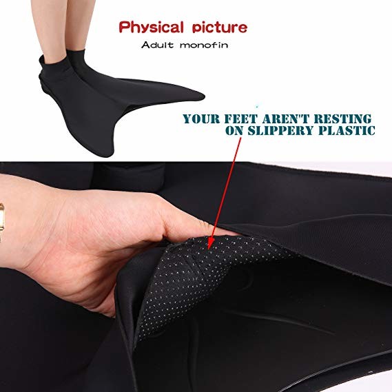 2019 new upgrade Kids and adult monofin with non-slip mat