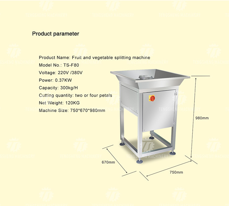 120KG Stainless steel melon and fruit slicing machine cucumber and cabbage slicing machine cucumber slicing machine