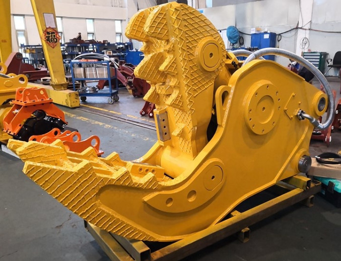 25 Ton Excavator Demolition Hydraulic Concrete Pulverizer Yellow Color