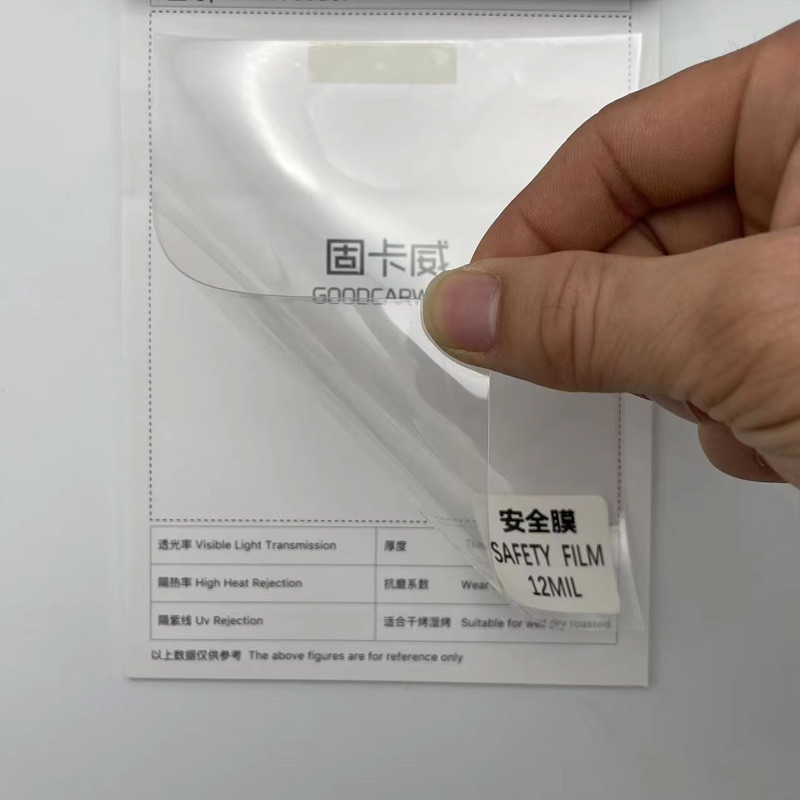Safety Film 2mil 4mil 8mil 12mil Building Film Clear Explosion Proof