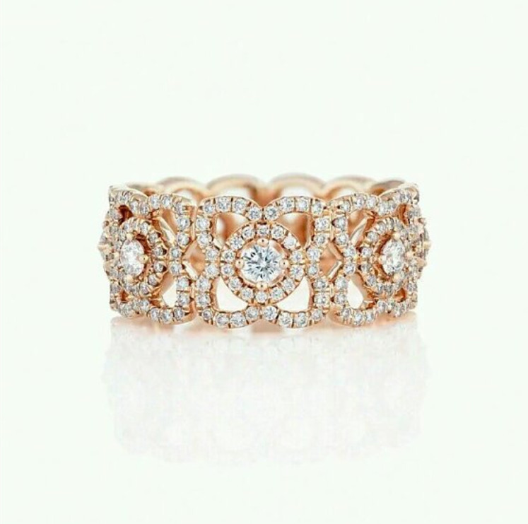 Luxury Brand Jewelry Full diamonds of comet ring 18kt gold with yellow gold or white gold