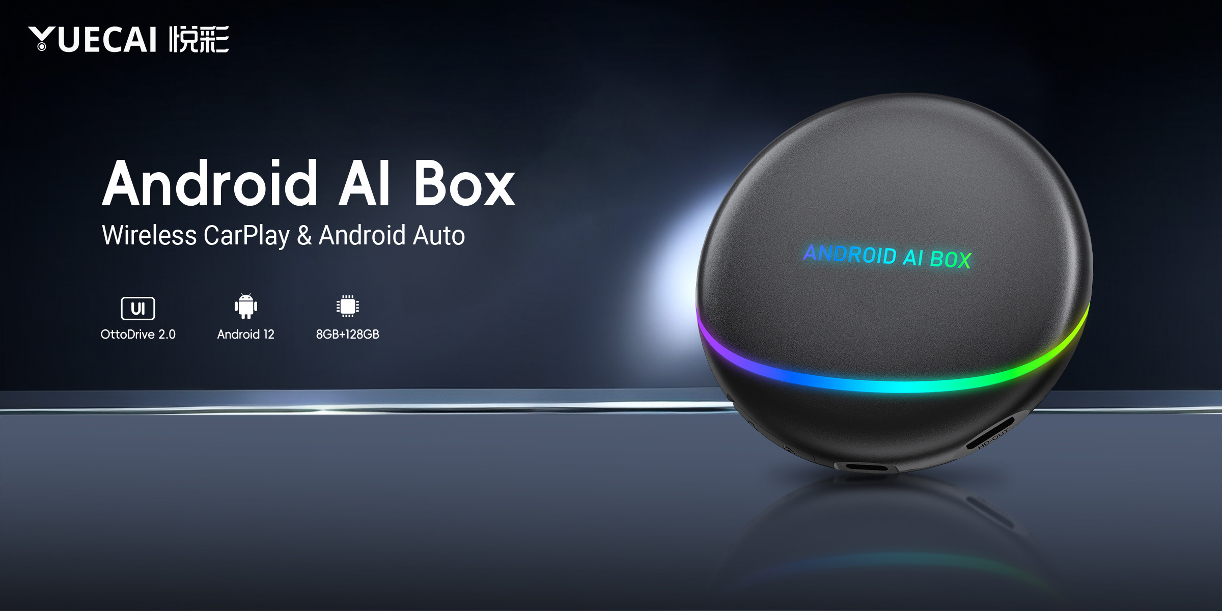 4G LTE TDD Auto Smart Box Wireless CarPlay AI BOX Android 12 With HDMI Output