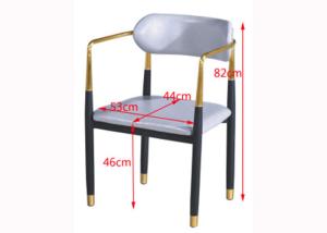Buy cheap Living Room 44cm Wrought Iron Upholstered Dining Chairs product