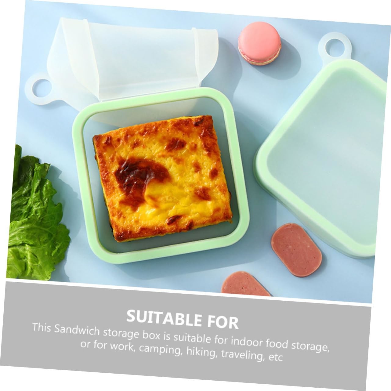 Microwave And Dishwasher Safe Silicone Sandwich Container For Lunch Boxes Reusable Silicone Storage Bag Lunch Containers