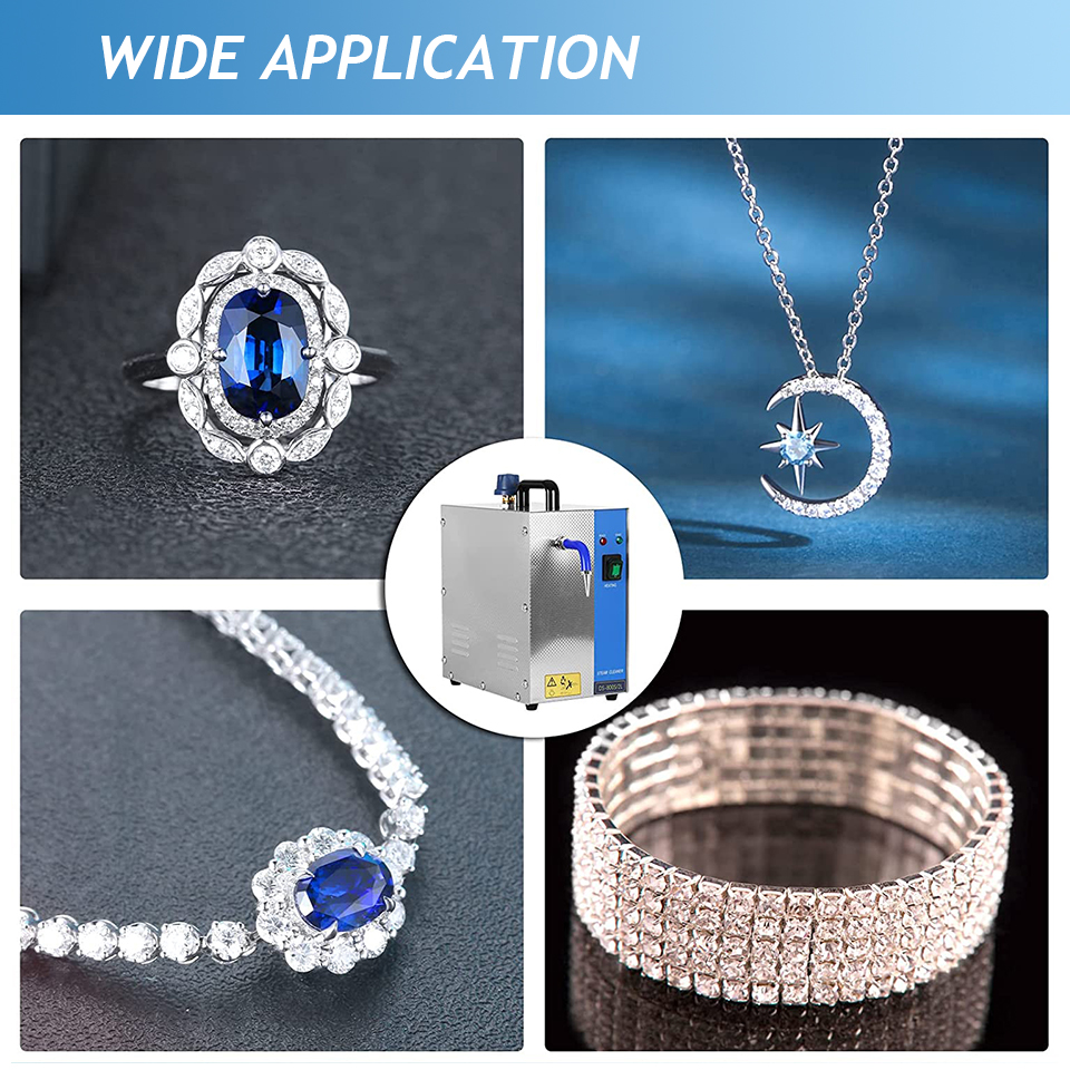 1300W Jewelry Cleaning Machines 2L polisher Ring Steam Cleaner