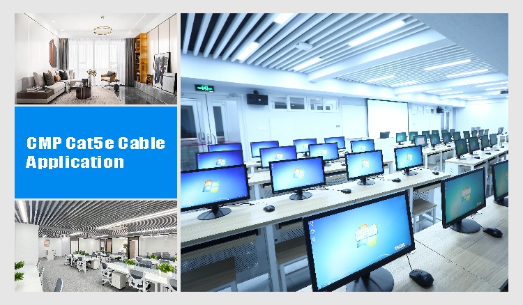 100MHz 24AWG Cat5e CMP Cable UTP For Network Transmission TIA/EIA 568B Standard