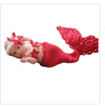 Baby Photography Prop Crochet Knitted Baby Hats Girl Boy Baby Costume Mermaid style