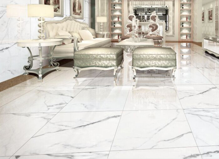 Abrasion Resistance Marble Look Porcelain Tile Forliving Room / 600x300 Floor Tiles Ceramic Kitchen Floor Tile