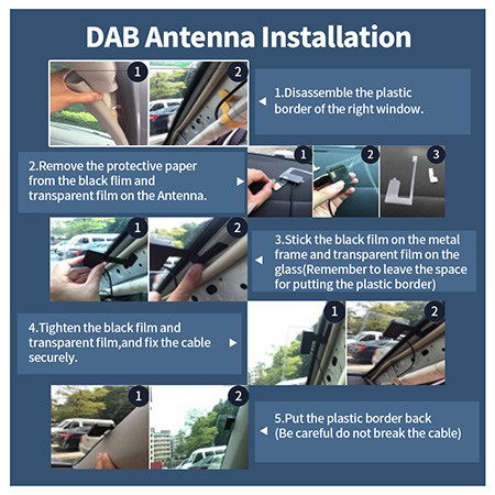 ABS Stainless Steel DAB Radio For Android 12.0 11 9 8 Car GPS System and HD Data Recorder