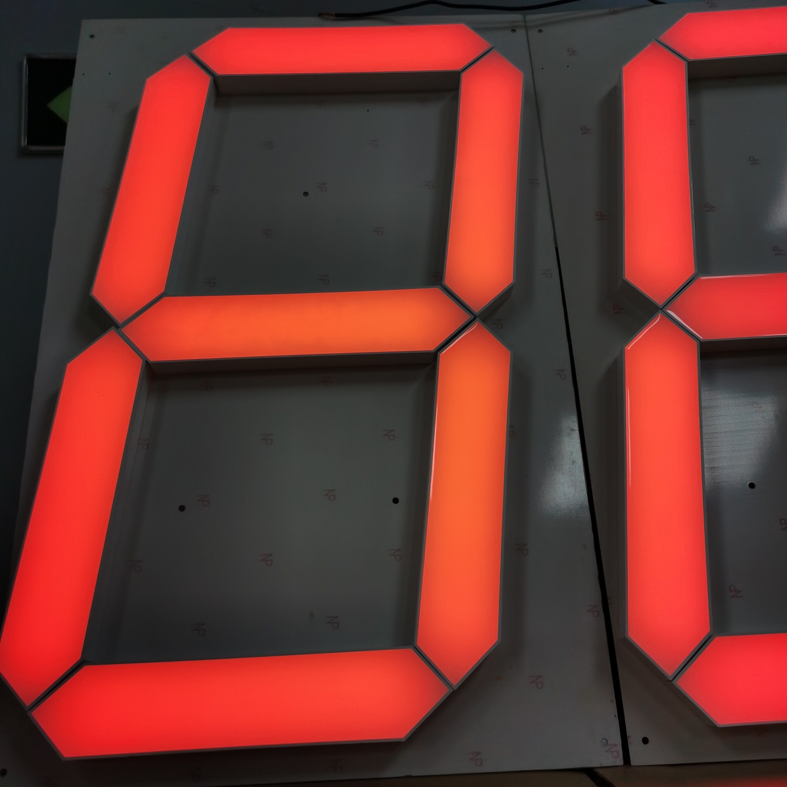 Ultra Bright Red single digit 7 Segment LED Display Custom 20 Inch For Large Billboards