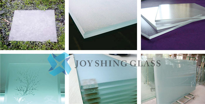 Acid etched low iron glass