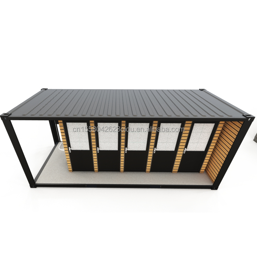 Outdoor Toilet Modified Shipping Container Style 20ft or 40ft Made of Steel and Sandwich Panel with Aluminum Alloy Windows