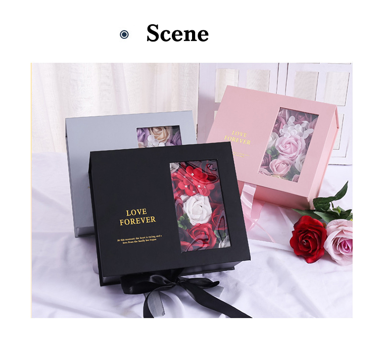 Ribbon Bow Cardboard Gift Packaging Box Bulk Flower Boxes