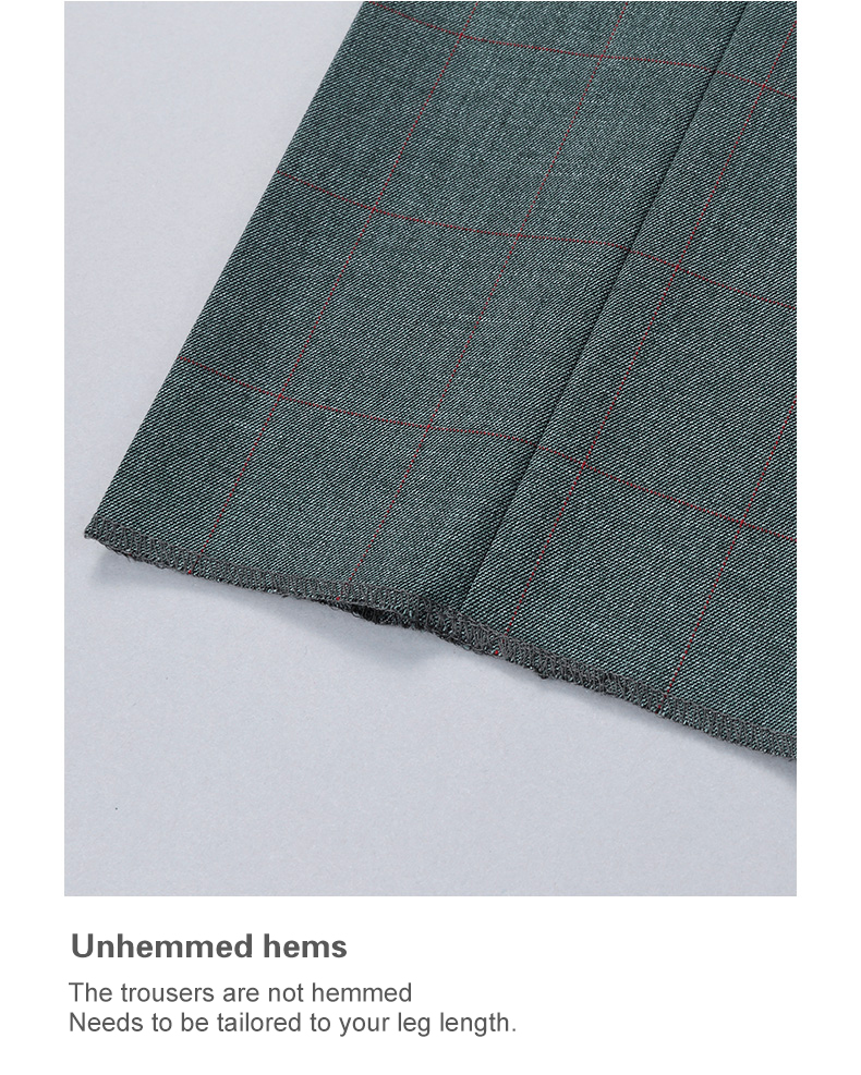Dark Plaid Single Breasted Double Slit Two Button 8cm Peak Lapel 3 Pieces Set Business Men's Suit