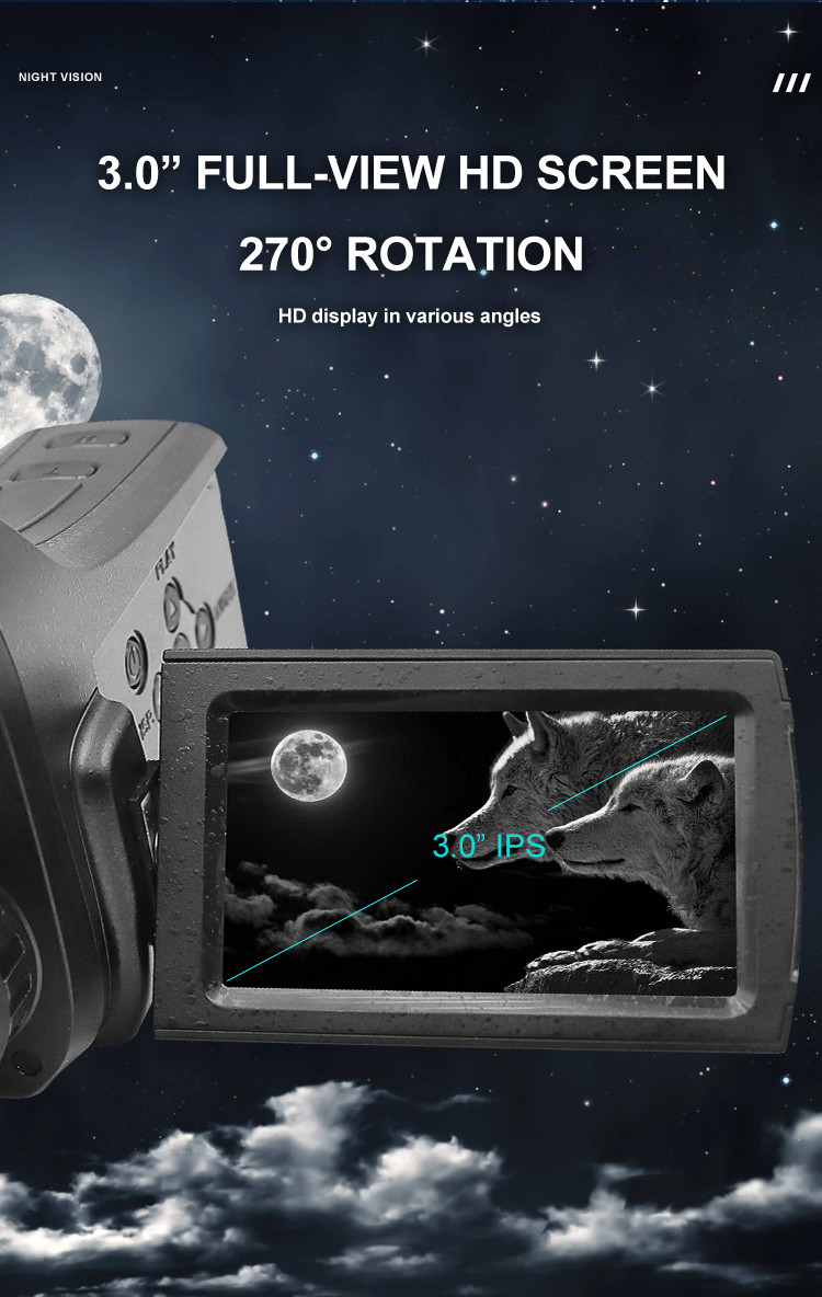 Infrared Digital Night Vision Camera handheld camera 4K HD Video 8X digital Zoom Long distance