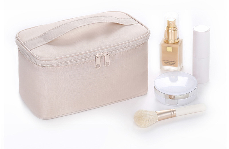 Eco Friendly Zippered Totes Large Capacity Cosmetic Bag Custom