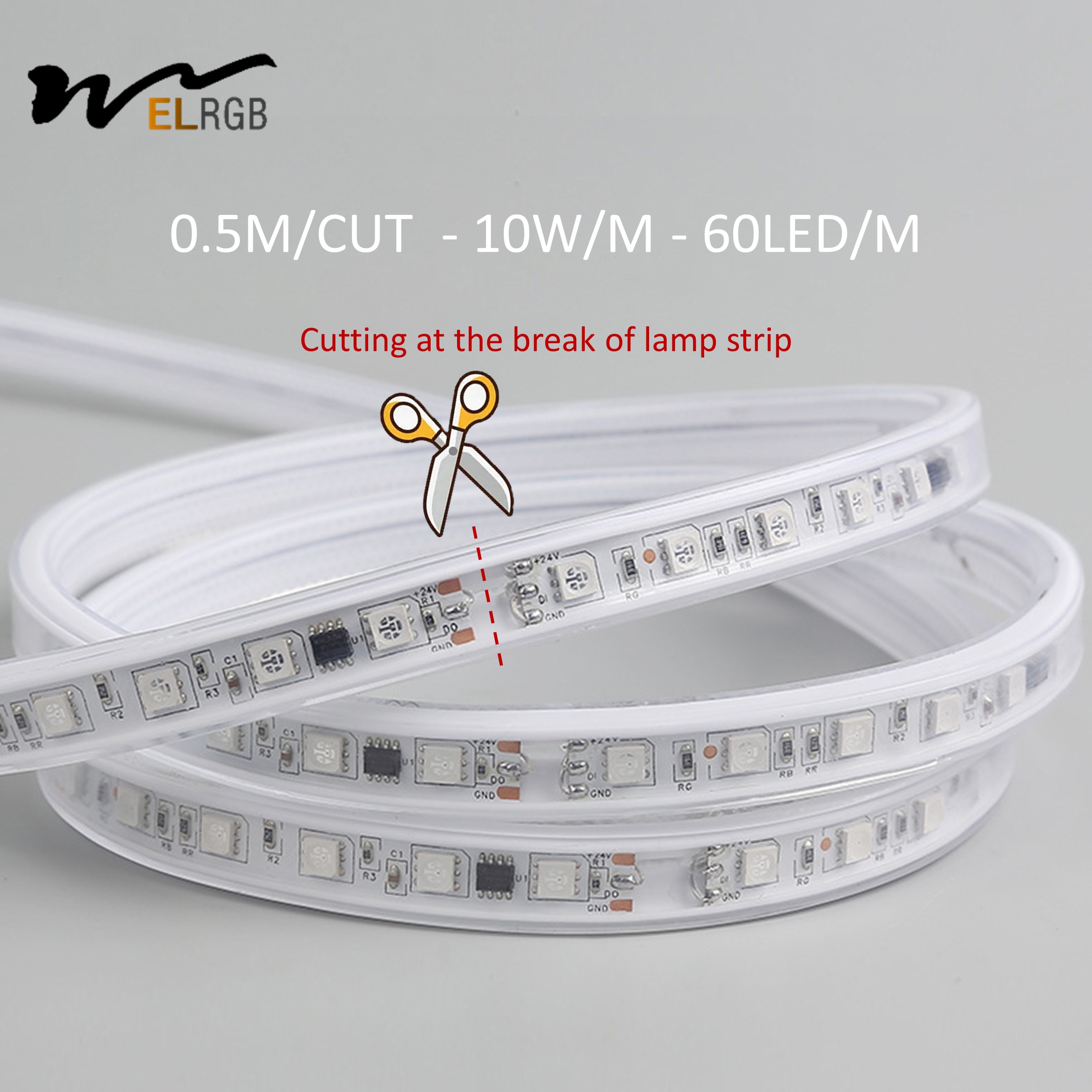 Outdoor Marquee Watercolor LED Light Strip with Color-Changing Flashing Effect 10W/M