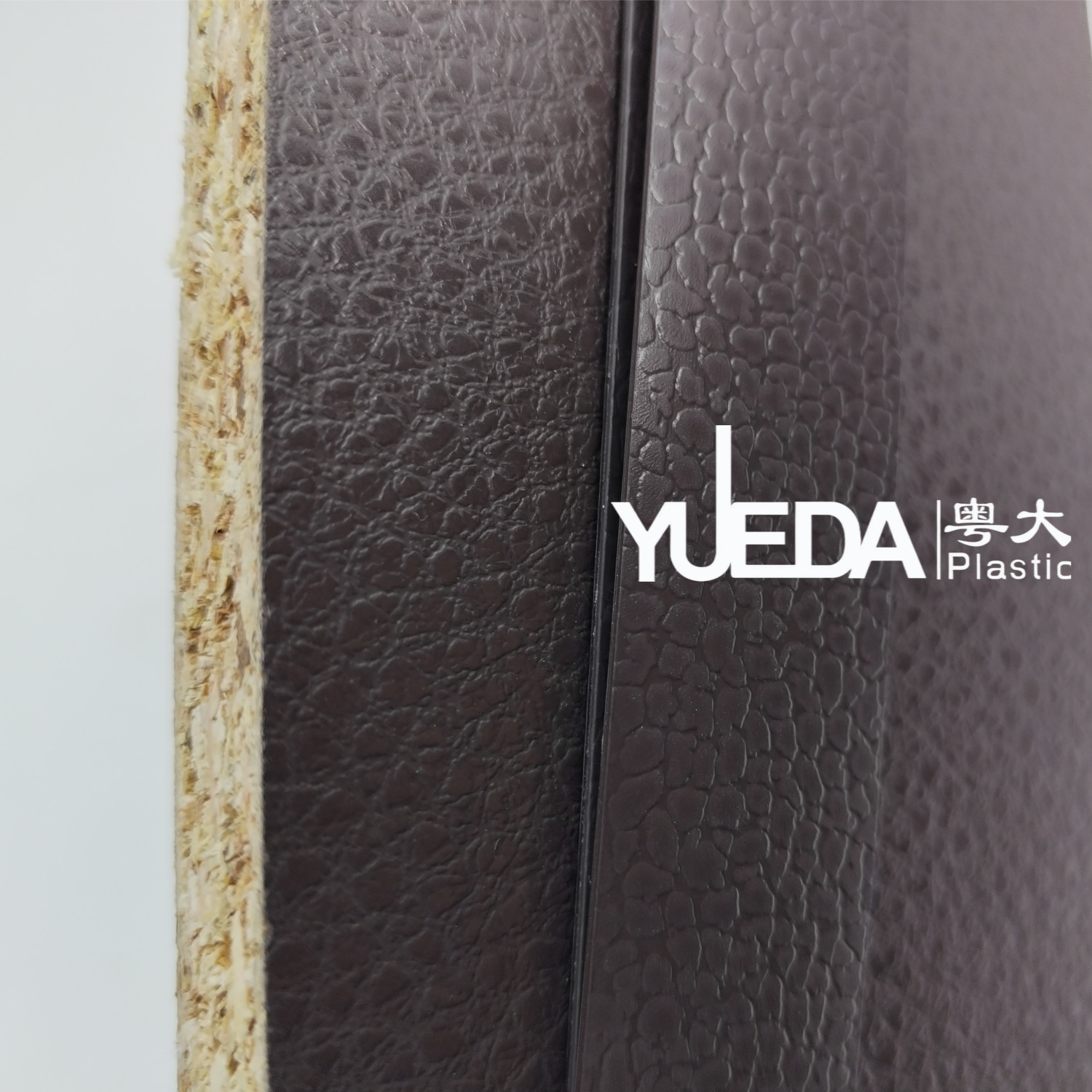 Brown Leather Grain PVC Edge Banding Tape Realistic Textured Strong Adhesion