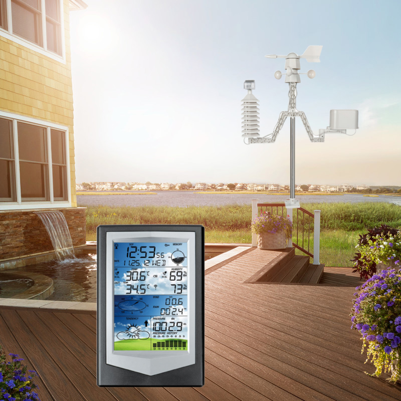 Wireless PC Terminal For Home Temperature Humidity Wind Speed Weather Station