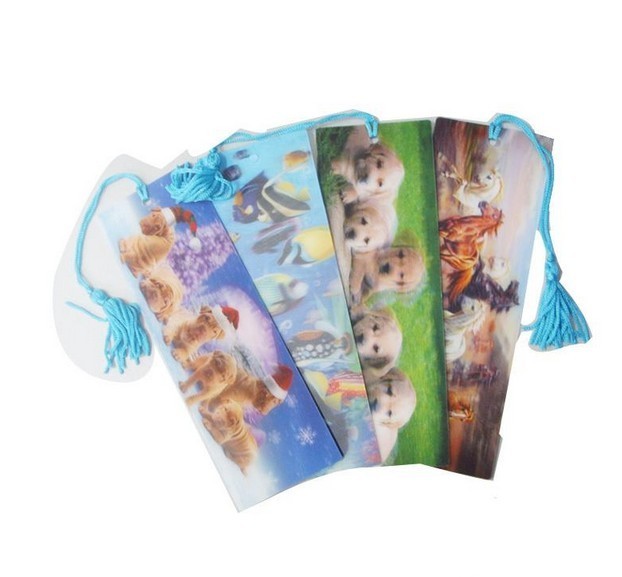 PLASTIC LENTICULAR 3D changing flip zoom morph move animation combination effect lenticular bookmark printing service