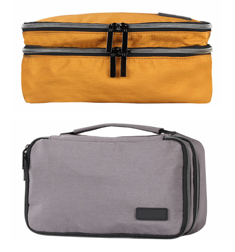 Fashion Custom Logo Pure Color Blank Toiletry Zipper Makeup Bag