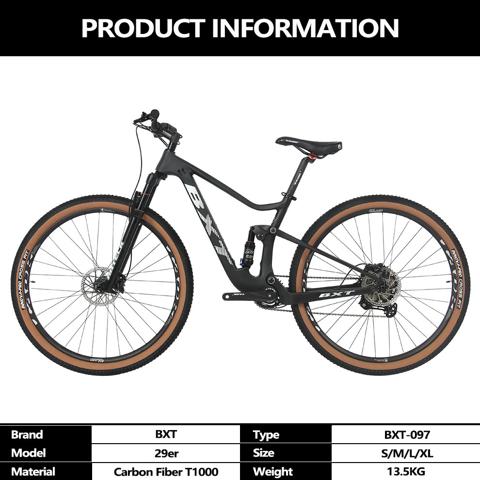 BXT 29 Full Suspension Carbon Fiber Mountain carbon fiber bike frame